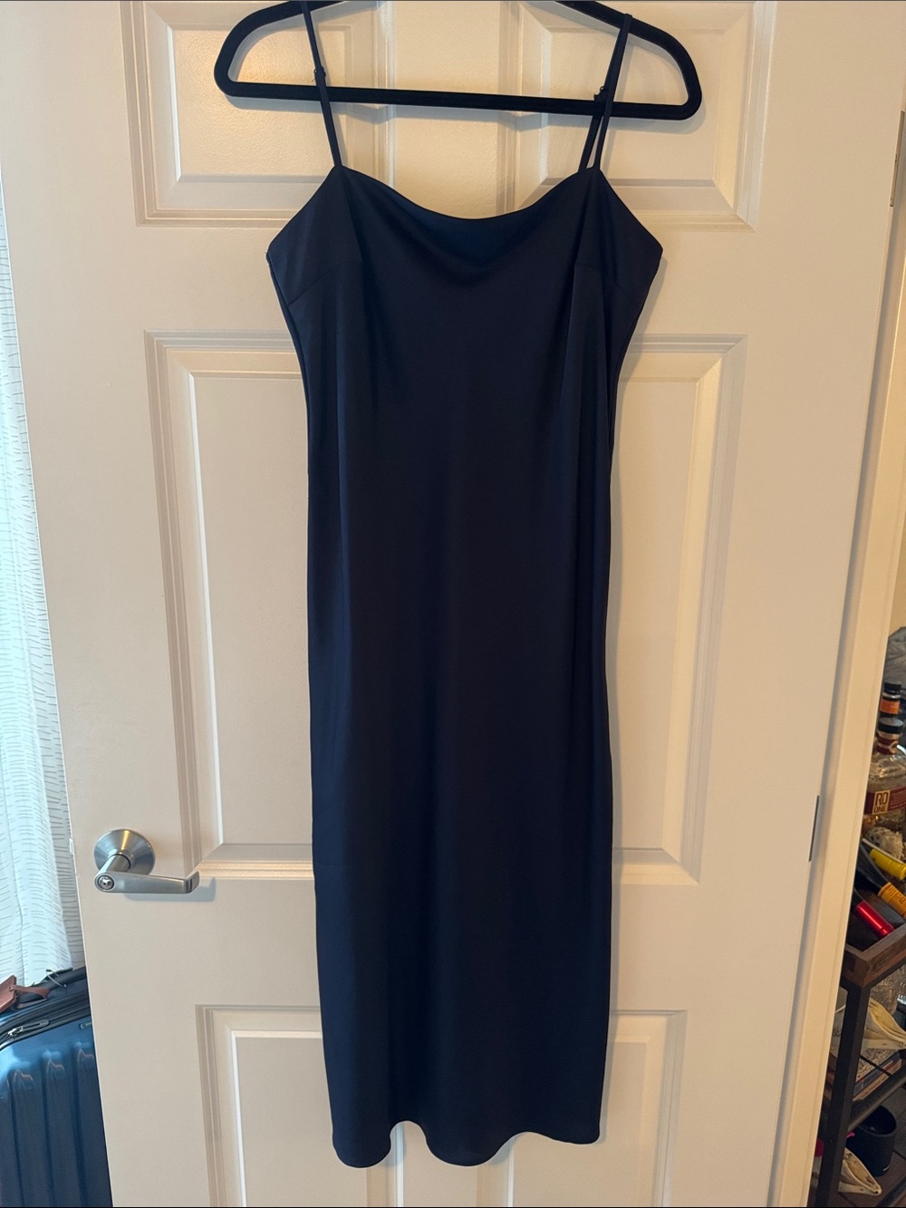 a new day Navy Slip Midi Dress with Spaghetti Straps